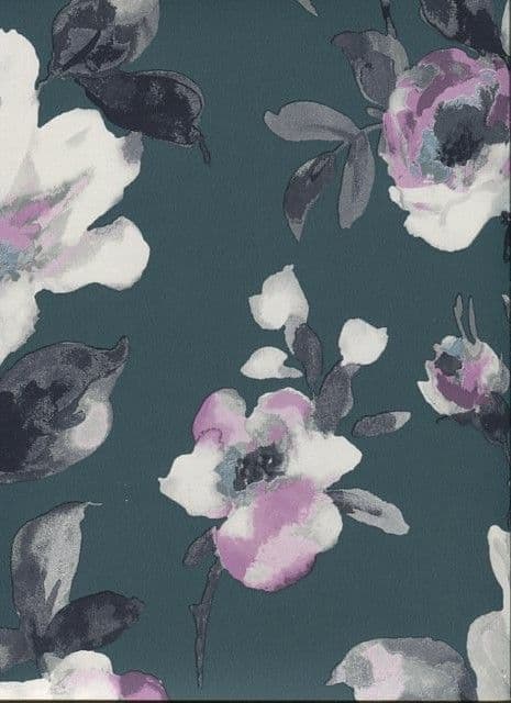 Lipari SketchTwenty3 Wallpaper Rosanna Teal LP00304 By Tim Wilman For Blendworth
