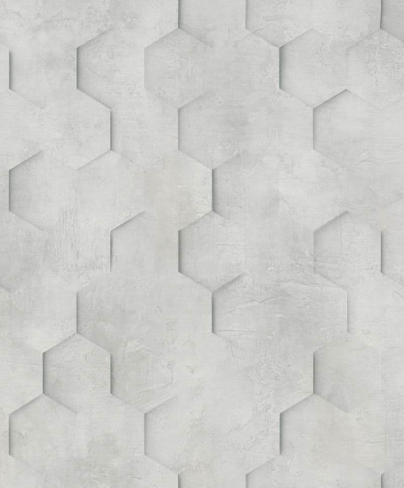 Loft 2 Hexagon Greige Wallpaper 34159 Page 53 By Marburg For Galerie