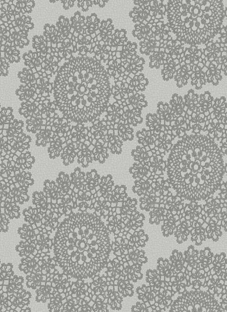 Lustre Mandala Silver Wallpaper 65091 By Four Walls