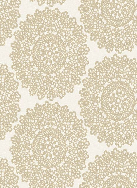 Lustre Mandala Taupe Wallpaper 65093 By Four Walls