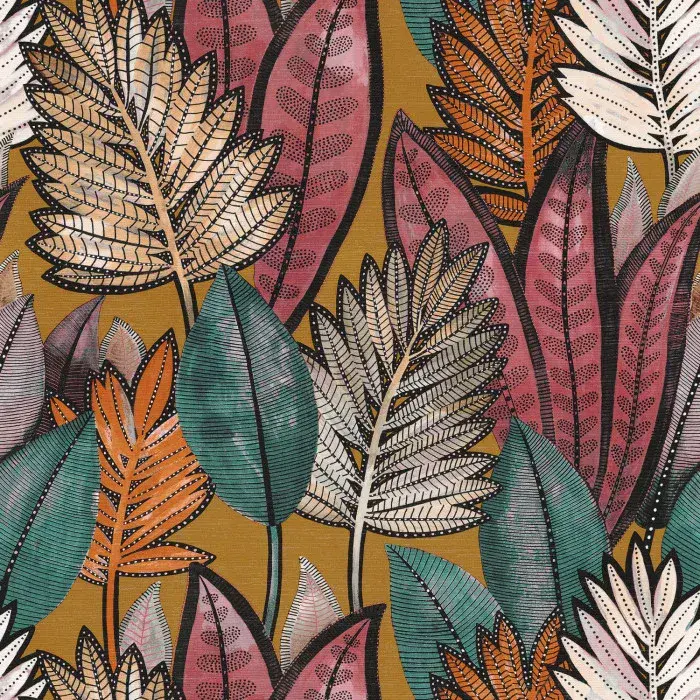 Manille Wallpaper Sabal Safran 74680366 or 7468 03 66 By Casamance