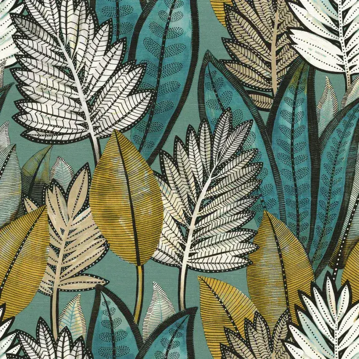 Manille Wallpaper Sabal Vert D'Eau 74680264 or 7468 02 64 By Casamance