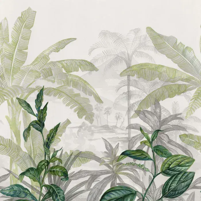 Manille Wallpaper Wallpanel Olea Blanc 74840170 or 7484 01 70 By Casamance