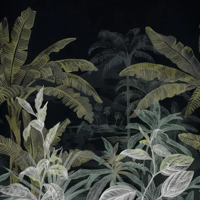 Manille Wallpaper Wallpanel Olea Vert Fonce 74840272 or 7484 02 72 By Casamance