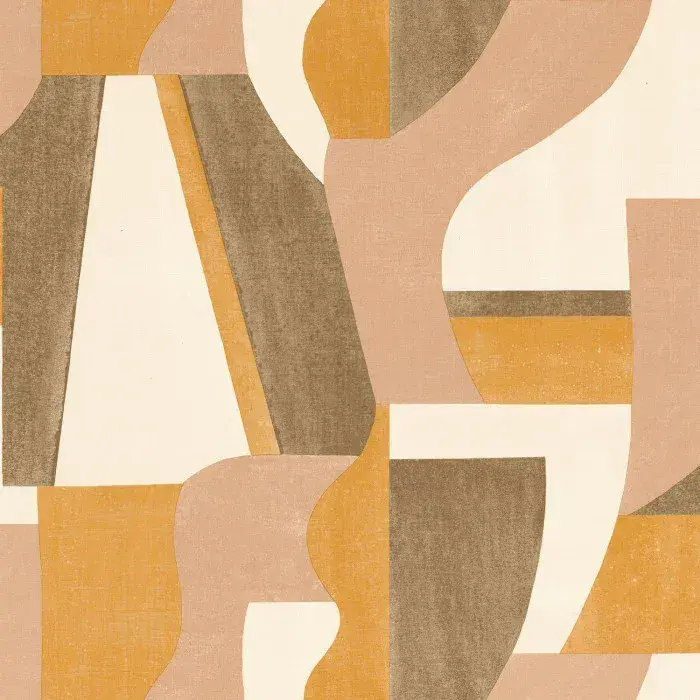 Mouvements Wallpaper Gino Ocre/Nude 76001834 or 7600 18 34 By Casamance