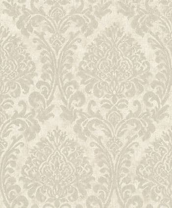 Nomad Wallpaper Chenille Damask Cream A50103 By Grandeco Life