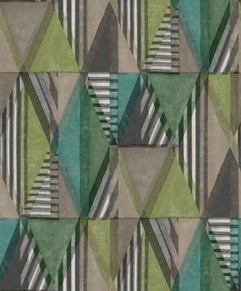 Nomad Wallpaper Nambak Green A51102 By Grandeco Life