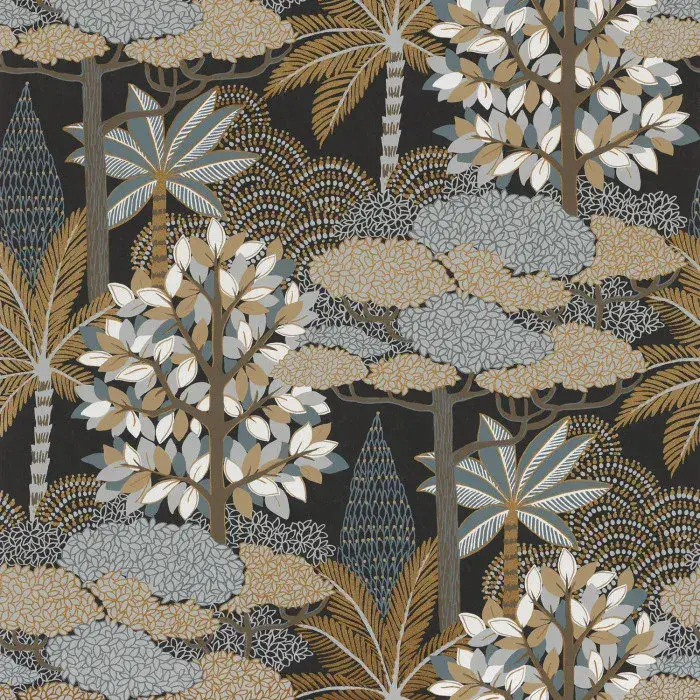 Nuit D'Orient Wallpaper Marakanda Noir/Cuivre 75380508 or 7538 05 08 By Casamance