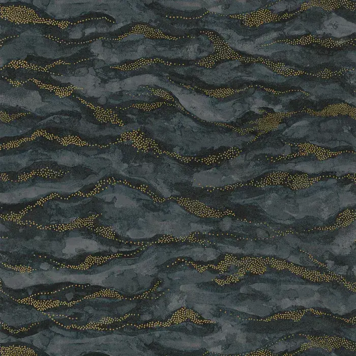 Nuit D'Orient Wallpaper Sohar Noir/Dore 75402140 or 7540 21 40 By Casamance