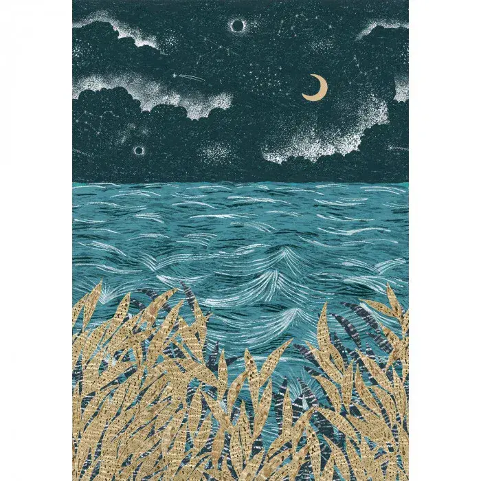 Nuit D'Orient Wallpaper Wallpanel Callisto Marine/Dore 75432242 or 7543 22 42 By Casamance