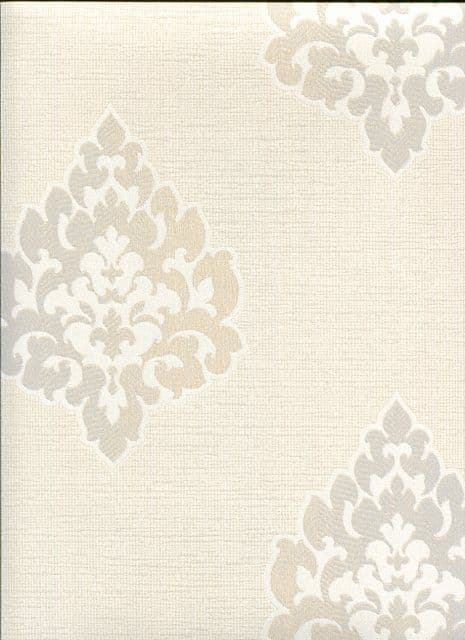 Olympia Wallpaper Gemini Damask 484-68041 By Brewster Fine Decor
