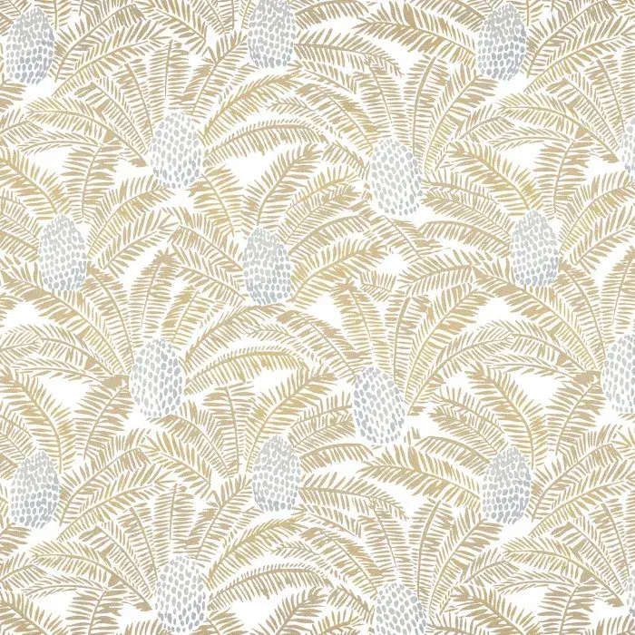 Orphee Wallpaper Palmeta Blanc/Dore 74742044 or 7474 20 44 By Casamance