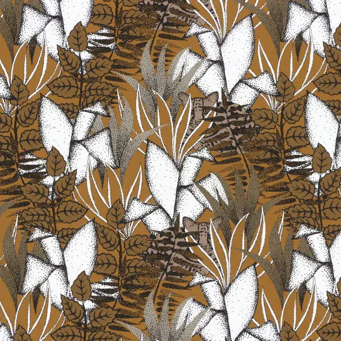 Orphee Wallpaper Tigris Savane 74731632 or 7473 16 32 By Casamance