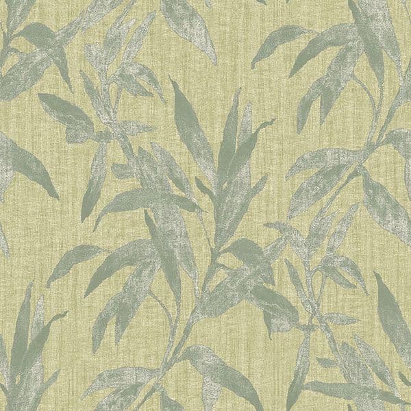 Passenger Wallpaper TP21232 Leaves Light Green By DecoPrint For Galerie