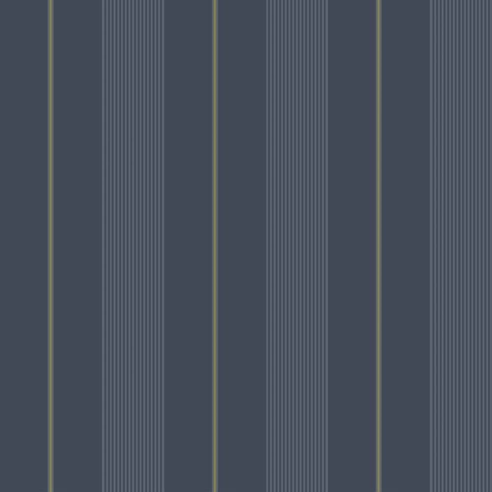 Plains & Stripes Wallpaper Axel Dark Blue 411-05 By Duro For Dixons