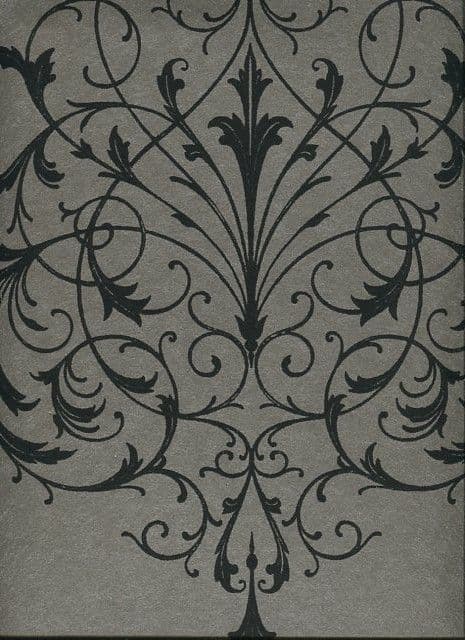 Regency SketchTwenty3 Wallpaper Filigree Charcoal PV00206 By Tim Wilman For Blendworthn