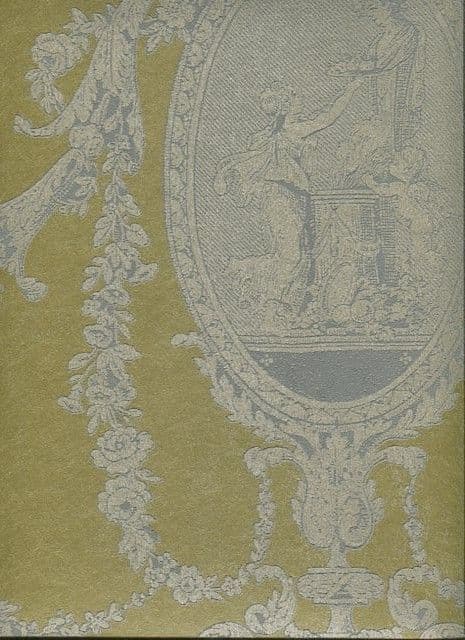 Regency SketchTwenty3 Wallpaper Toile Chartreuse PV00202 By Tim Wilman For Blendworth