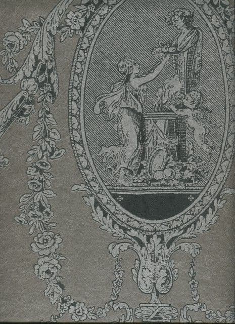 Regency SketchTwenty3 Wallpaper Toile Pewter PV00201 By Tim Wilman For Blendworth