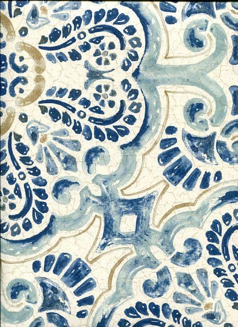 Restored Modern Rustic Wallpaper Florentine Tile 2540-24046 By A Street Prints For Brewster Fine Decor