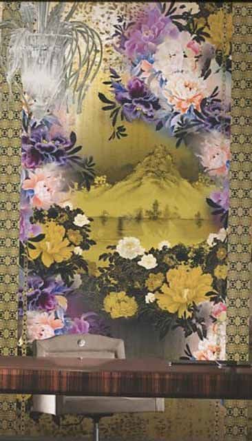 Roberto Cavalli Home No.4 Wallpaper Decorative Panel Geisha RC15210 By Emiliana For Colemans