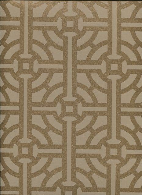 Savile Row SketchTwenty3  Wallpaper Fretwork Bronze SR00500 By Tim Wilman For Blendworth