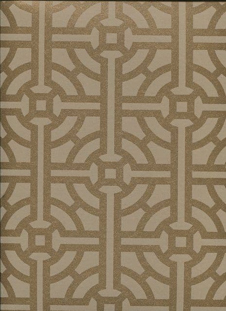 Savile Row SketchTwenty3  Wallpaper Fretwork Bronze SR00500 By Tim Wilman For Blendworth