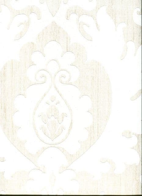 Sloane SketchTwenty3 Wallpaper Bold Damask Ivory SL00831 By Tim Wilman For Blendworth