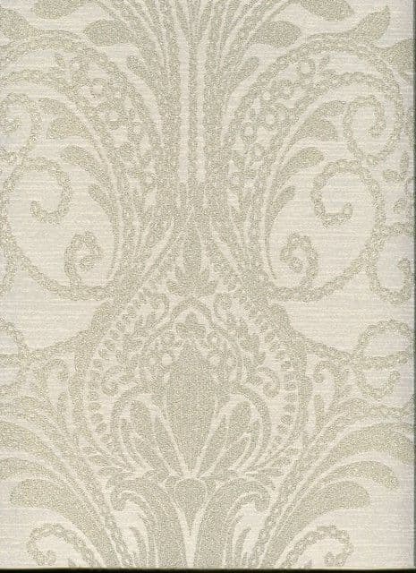 Sloane SketchTwenty3 Wallpaper Sloane Damask Beads Iridescent Straw SL00805 By Tim Wilman For Blendw