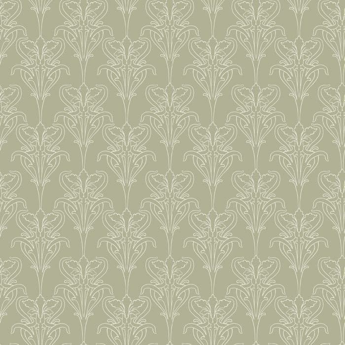 Small Designs Wallpaper Iris Green 520-04 By Duro For Dixons