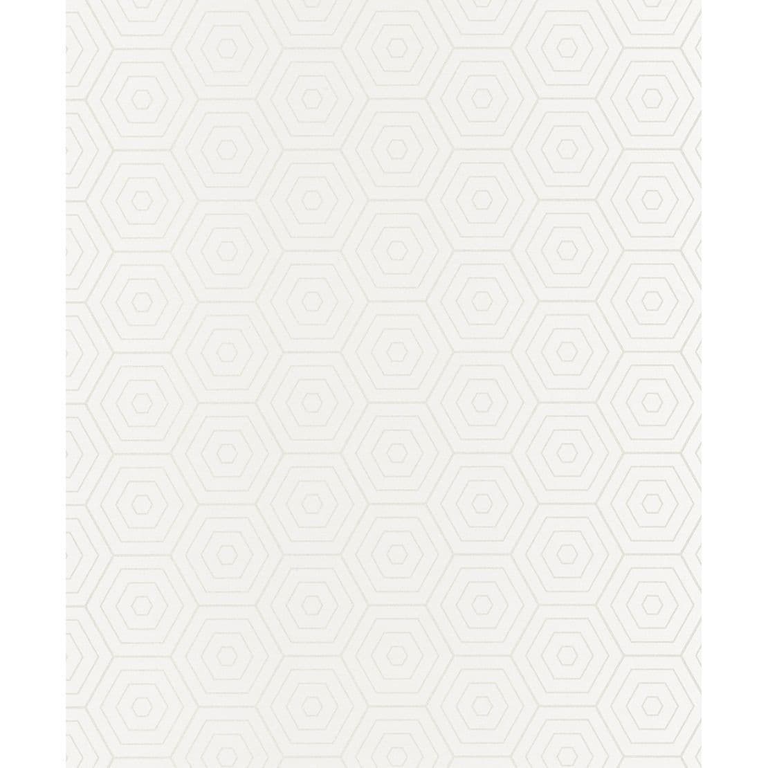 So White 3 Wallpaper Shine Hexagone SOWH 6860 00 05 SOWH68600005 By Casadeco