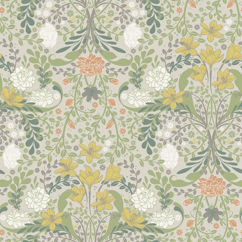 Sommarang 2 Wallpaper Froso Orange Yellow Green S24104 Page 10 By Midbec For Galerie