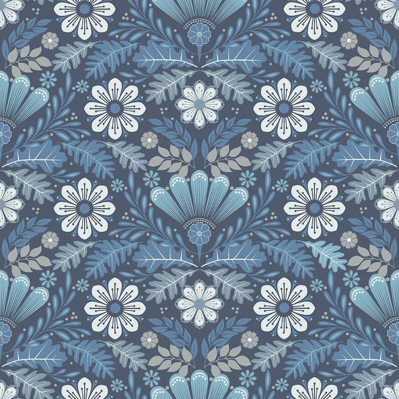 Sommarang 2 Wallpaper Klockrike Blue S24123 Page 41 By Midbec For Galerie