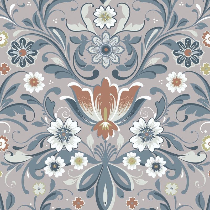 Sommarang 2 Wallpaper Ostanskar Beige Blue S24110 Page 20 By Midbec For Galerie