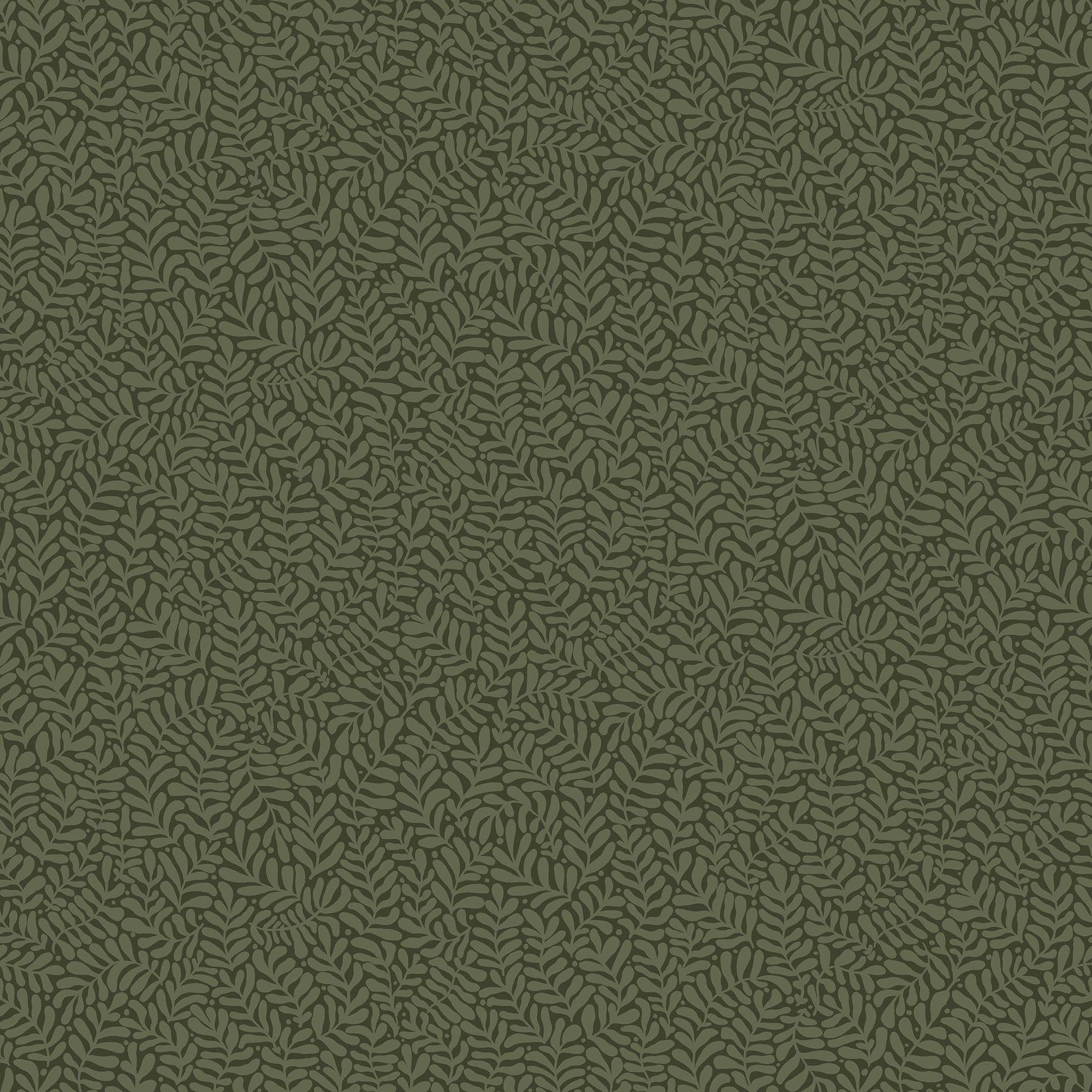 Sommarang Wallpaper Anna Mona Leaf Dark Green S55000 By Midbec For Galerie