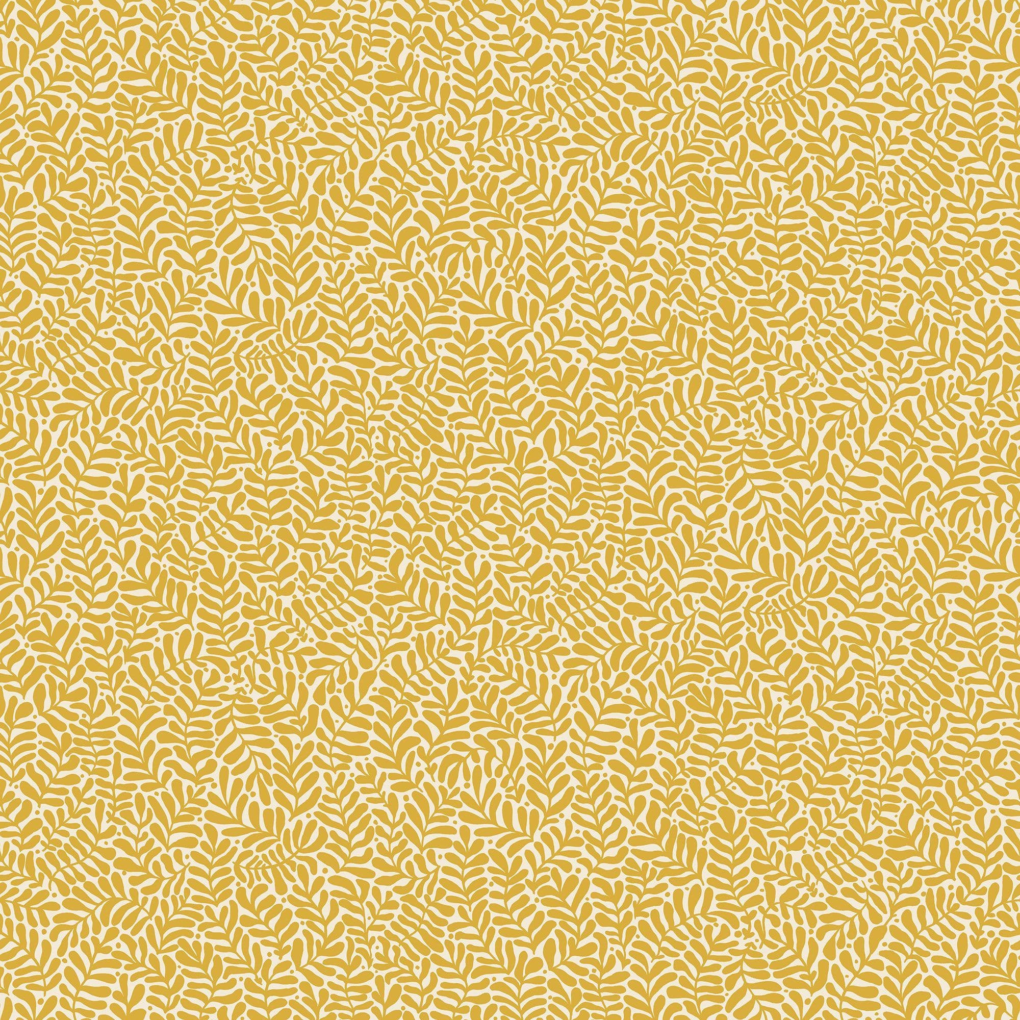 Sommarang Wallpaper Anna Mona Leaf Ochre S55003 By Midbec For Galerie