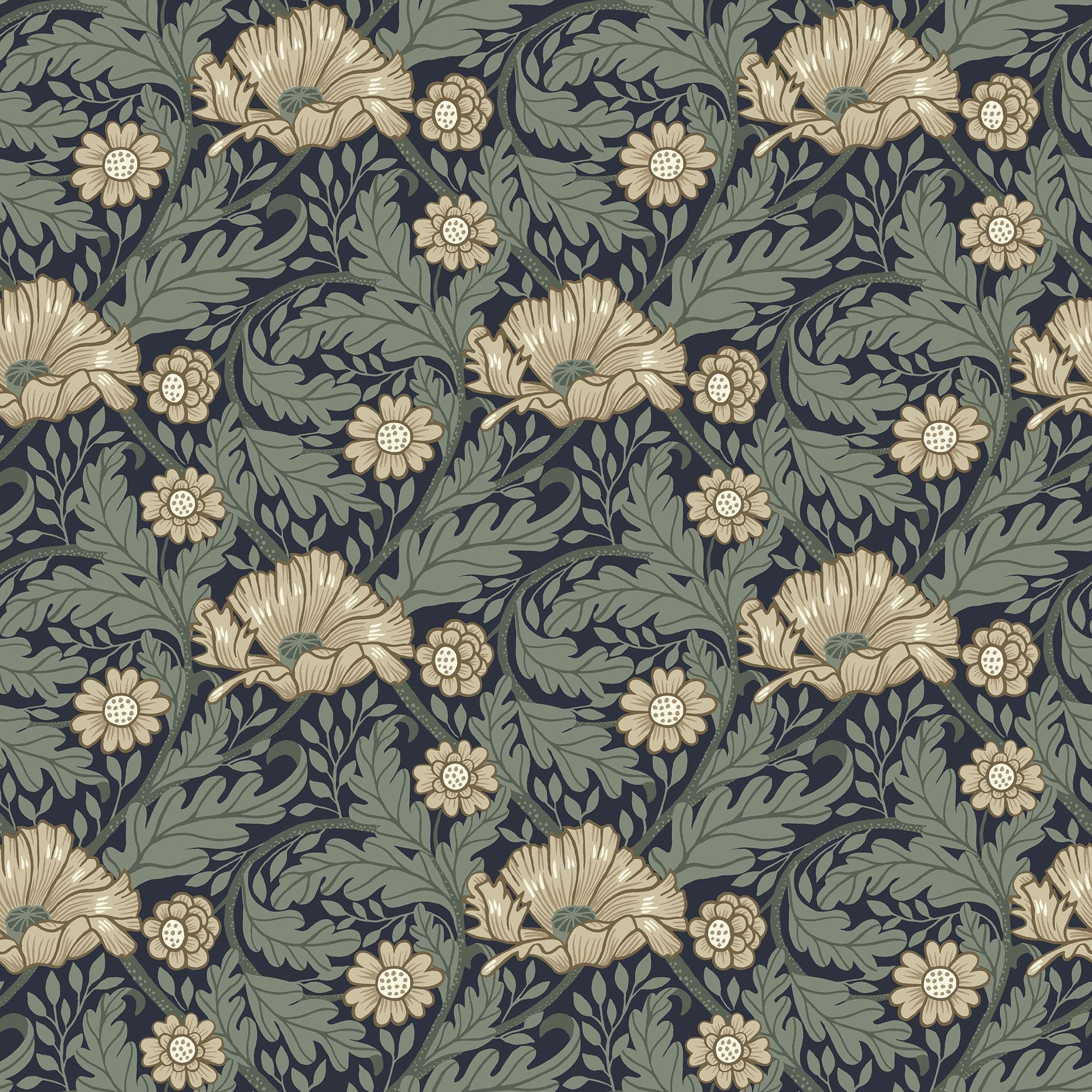 Sommarang Wallpaper Esther Garden Floral Blue S13118 By Midbec For Galerie