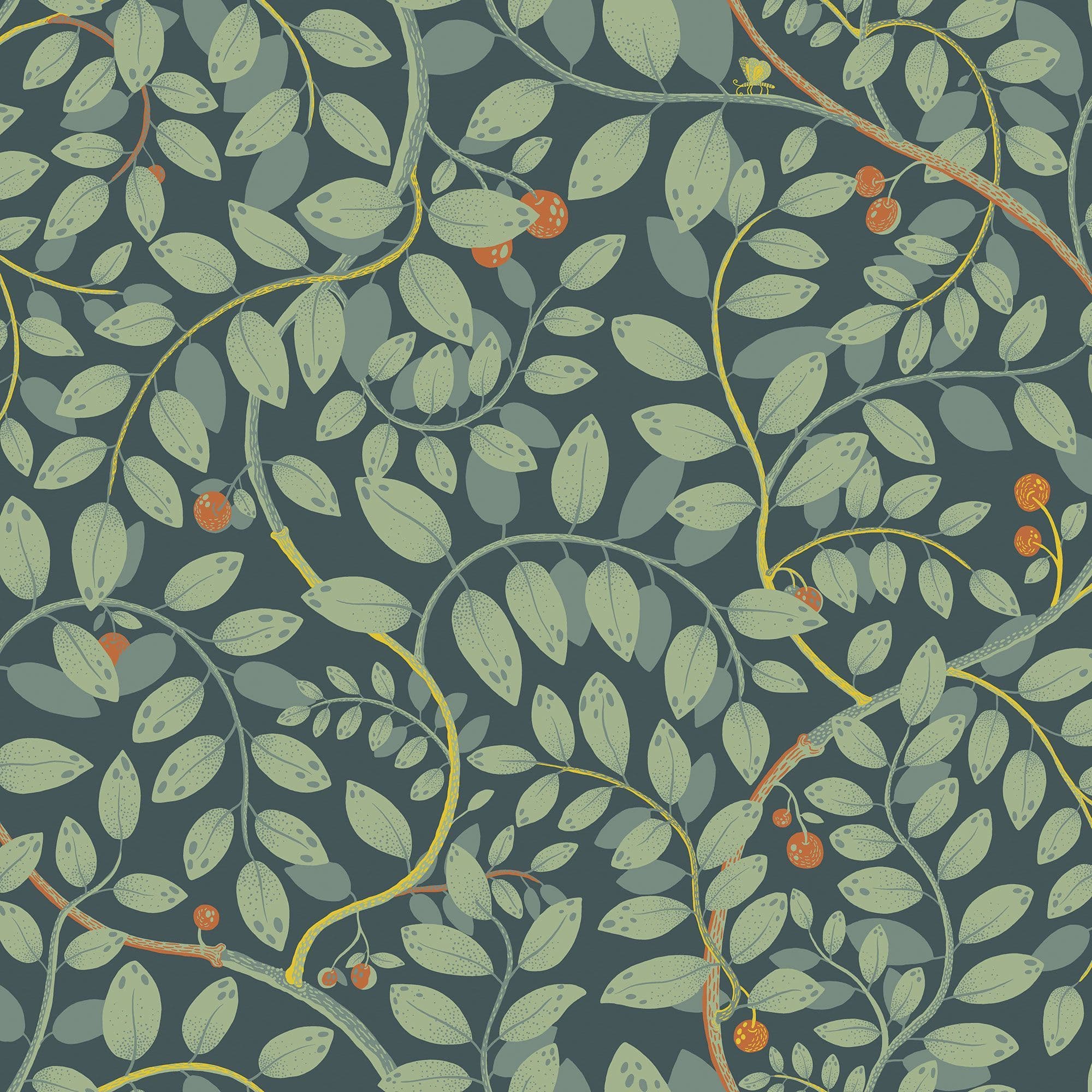 Sommarang Wallpaper Kirke Leafy Vines Green S65105 By Midbec For Galerie