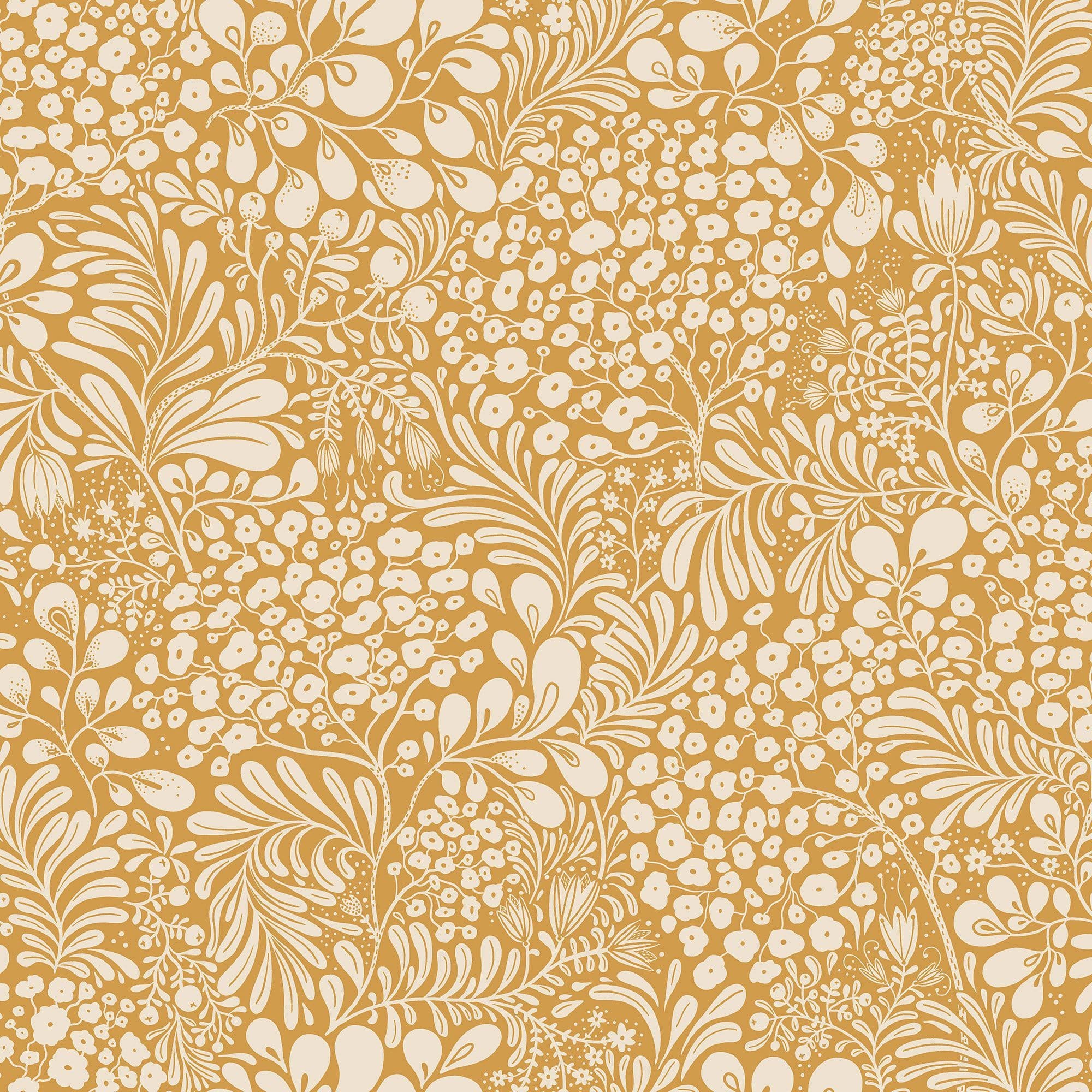 Sommarang Wallpaper Siv Abstract Foliage Ochre S65127 By Midbec For Galerie