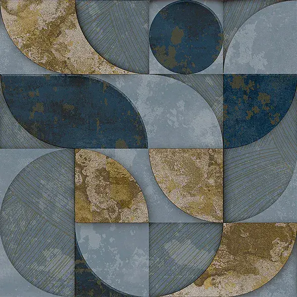 Stratum Geometrico Blue Gold Wallpaper Page 27 49314 By Parato For Galerie