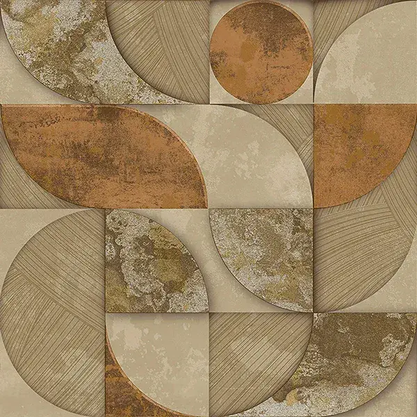 Stratum Geometrico Gold Orange Brown Wallpaper Page 37 49312 By Parato For Galerie