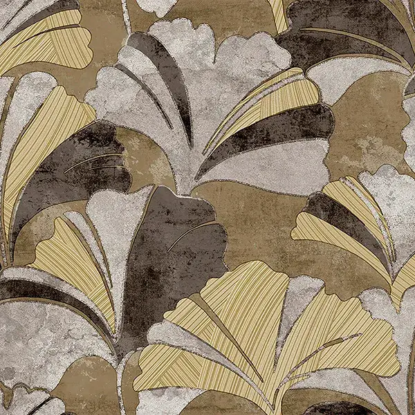 Stratum Ginko Grey Cream Brown Wallpaper Page 15 49324 By Parato For Galerie