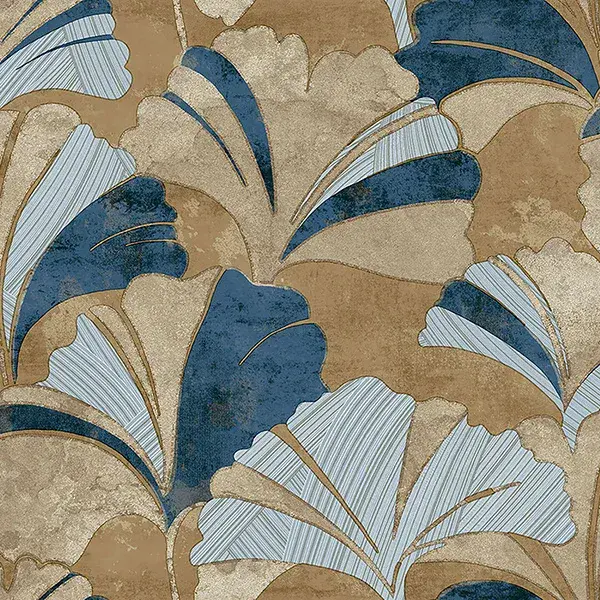 Stratum Ginko Light Blue Blue Gold Wallpaper Page 25 49326 By Parato For Galerie