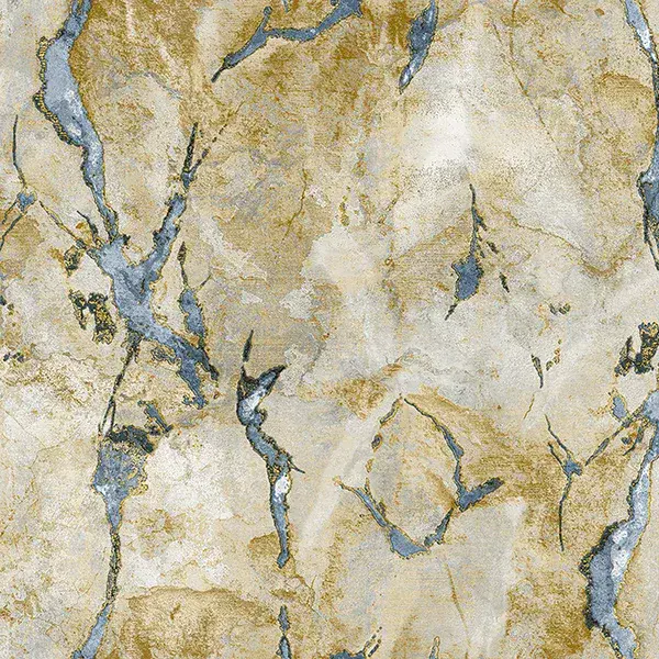 Stratum Marmo Gold Blue Wallpaper Page 24 28 49356 By Parato For Galerie