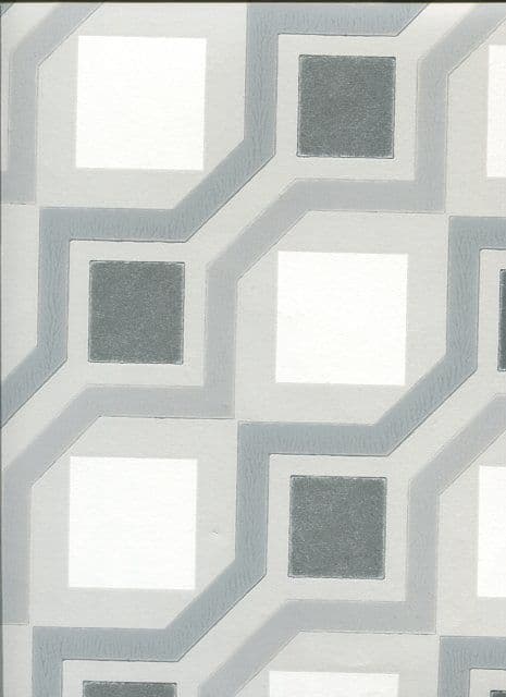 Studio Cubix Silver Wallpaper 1631/909 By Prestigious Wallcoverings