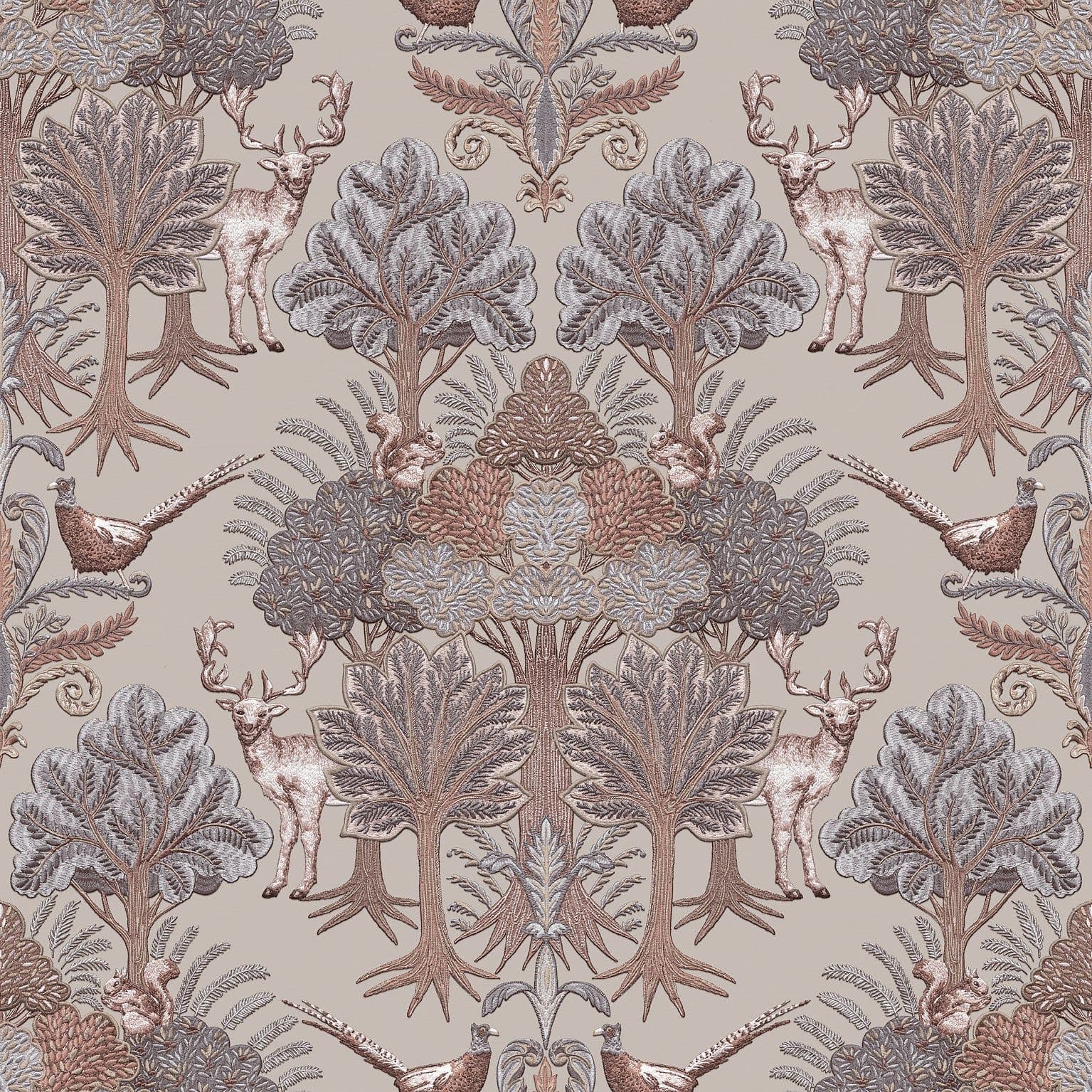 Tapestry Wallpaper Nordic Deer Forest Taupe TP422302 By Design id For Colemans