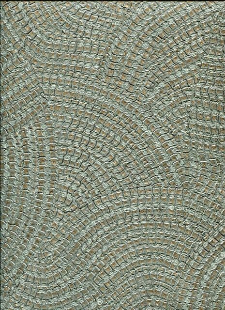 Toscani Wallpaper Pave Sage/Copper  35673 By Holden Decor For Colemans