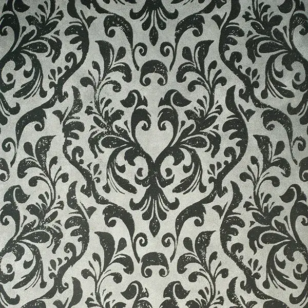 Urban Classics Mayfair Loft Damask Flock Stone Grey Wallpaper 81256 By Hohenberger For Galerie