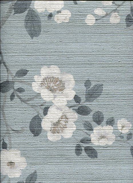 Venice SketchTwenty3 Wallpaper Panel Oriental Blossom Teal VN01210 VNO1210 By Tim Wilman For Blendwo